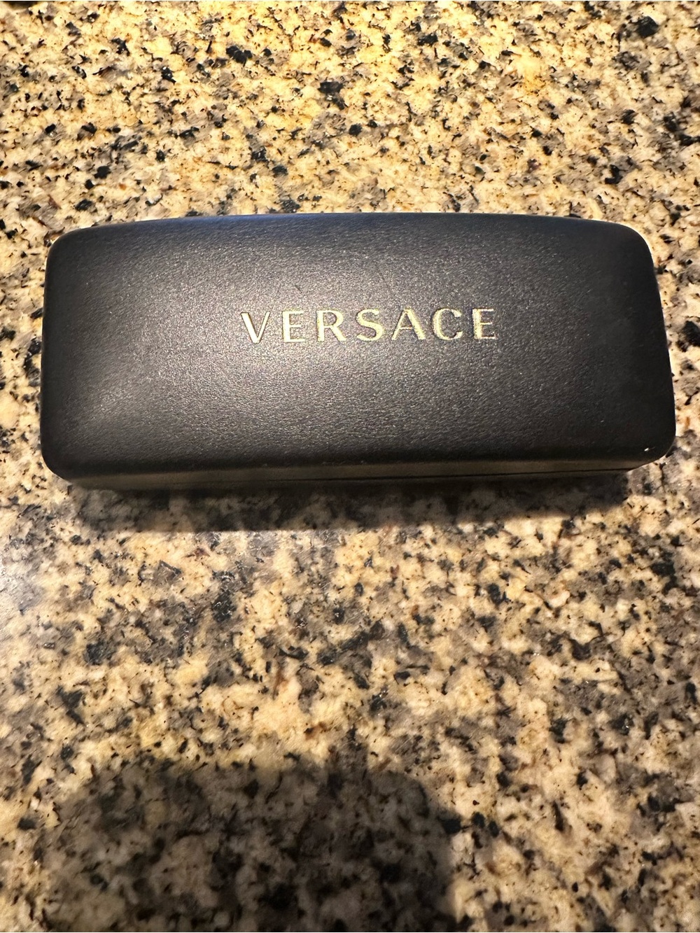 Versace Black Eyewear Case with Gold Logo